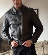 Renifer Vintage Leather Jacket Boomber 70er Poland USA M Pre Owned 