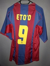 Samuel Eto'o Barça FC Barcelona Trikot 2004/2005 mit Autogramm Unterschrift Sign