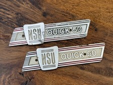 2x NSU Quick 50 Emblem Original 1962-1965 Logo Schild Badge Blechschild Oldtimer