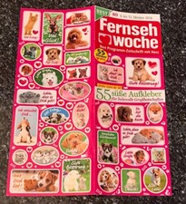 Sticker Bogen aus Zeitschrift