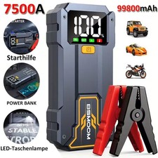 7500A Auto Car Starthilfe Jump Starter KFZ Batterie Booster 99800mAh Powerbank