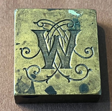 Antik Druck Stempel Messing