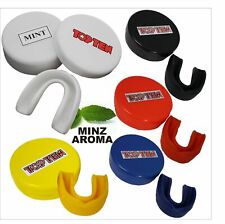 TOP TEN PROFI Sport weiß Zahnschutz mit Box Mundschutz Dose + Geruch Minz