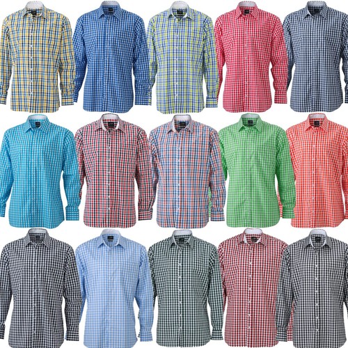 Herren hemd langarm kariert - herren,