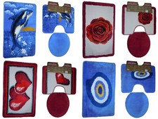 Badgarnitur 3-Teilig Badematte