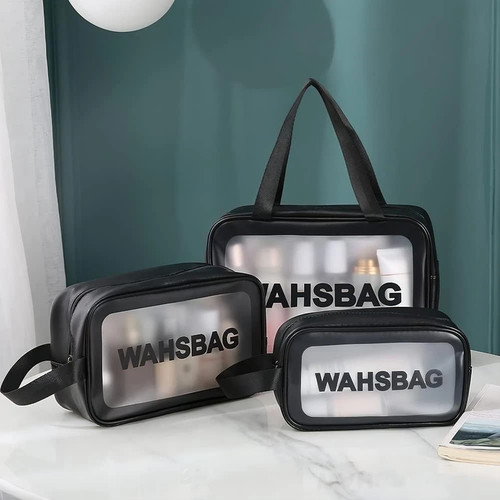 Kosmetiktasche transparent 3er - kosmetiktasche,