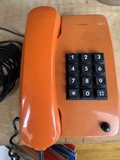Siemens Post Tastentelefon Orange Vintage Retro Sammler Telefon 