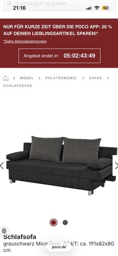 Poco schlafsofa mikrofaser - schlafsofa,