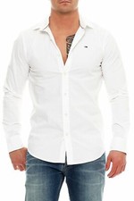 Tommy Jeans Slim Fit Hemd Herren Hemd langarm Stretch Shirt