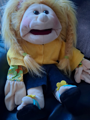 Handpuppe mädchenpuppe blond - handpuppe,
