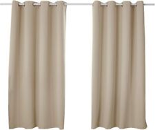 Deconovo Vorhang Verdunkelungsvorhang Ösen ca.120x220cm Beige, 2er Set B-Ware