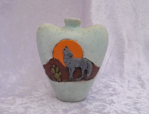 Kunst vase wüste wolf - kunst,