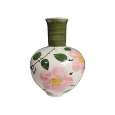 Wildrose Vase bauchige Form in neuwertigem Zustand 