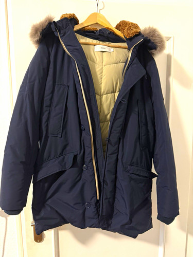 Closed nylon parka blau - nylon, gr.