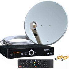 2-Teilnehmer Full HD Sat-Anlage Gibertini 80cm ALU Spiegel HDTV Sat-Receiver USB