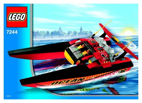 Lego city 7244 schnellboot - city,