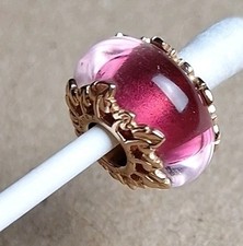Pandora Rosé Murano Blätter Charm. Wie Neu. Rarität 