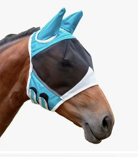 Fliegenmaske blau - fliegenmaske,