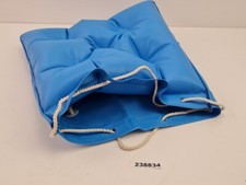 Sitzkissen Luft Kissen Camping Reise zum aufziehen blau alt 32x31cm #238834