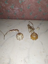 2 x Nostalgie Lampe-3,5 V-Puppenhaus-Puppenstube-1:12 Bastler 