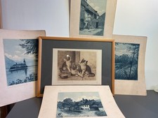 5 historische Radierungen/