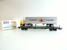 Märklin H0 4865 US Flachwagen SEABOARD 47147 mit LKW in OVP BH1459