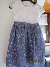 Weiss Blaues Kleid gr 128