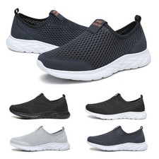 Herren Slip On Sneakers Atmungsaktiv Sportschuhe Leichtgewichts Walking Schuhe