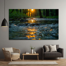 Sonnenuntergang im Wald –