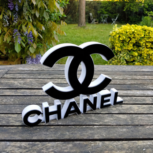 Chanel logo relief 22cm - 3d,