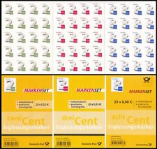 Ergänzungsmarken 2 3 8 Cent FB24 FB34 FB51 Folienblatt Bund Postfrisch** u. ESST