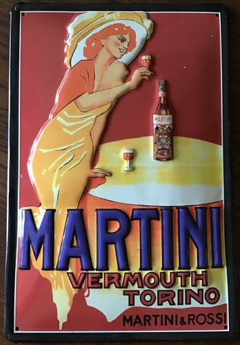 Blechschild martini 30 cm - x,