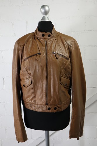 Damen lederjacke braun - lederjacke,
