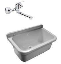 Set Ausgussbecken 55cm Grau