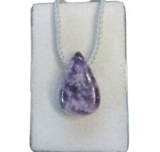 Kleiner Lepidolith Cabochon Anhänger quer gebohrt Nr. 3962