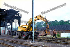 DB Zweiwegebagger  Bw Ulm 1975 / org. Dia + Datei!   37#10