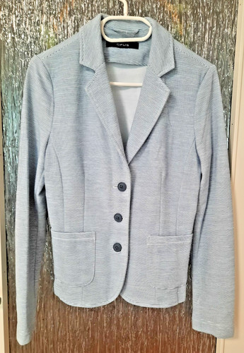 Opus sweatblazer blau weiß - opus, sweatblazer/