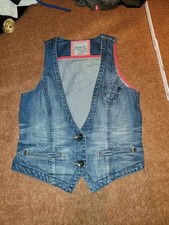 Esprit Weste Jeans Jeansweste hellblau blau light blue used Gr. L NEU