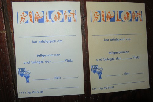 Ddr urkunde fdj - 2, x