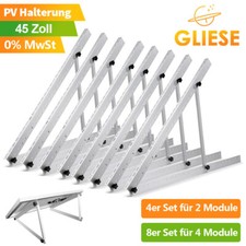 PV Halterung 114cm 118cm Solarpanel Solarmodul 0°-90° Aufständerung PV Flachdach