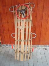 alter DDR Lenkschlitten Lenkerbob Holzschlitten Bob Lenkrodel