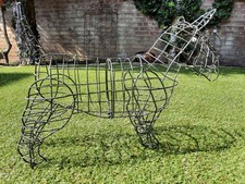 Große Scotch Terrier Garten Drahtgestell Pflanzengitter Hundeform für Pfanze