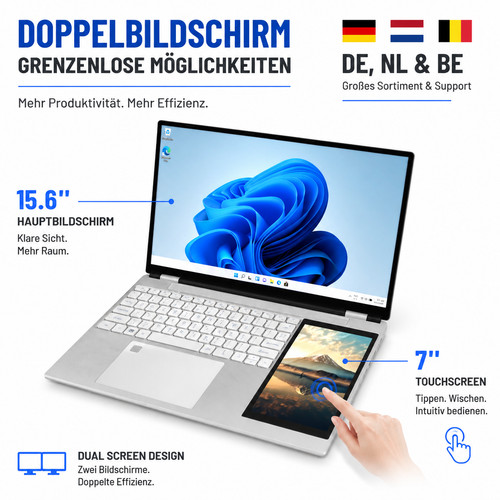 7 doppelbildschirm - 15.6"+7",