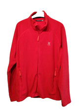 Herren Haglöfs Astro Orange Fleece leichte Full Zip Jacke Größe Large Outdoor