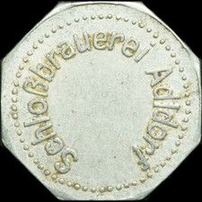 BIERMARKE: Gut für 1/2 Liter Bier. BRAUEREI SCHLOSSBRAUEREI ADLDORF ⇒ EICHENDORF