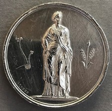 Silberne Medaille Comice Agricole de Vendome Frankreich Loir et Cher Winzer~1860