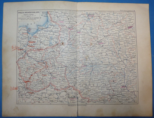 Original landkarte 33x25 cm - landkarte,