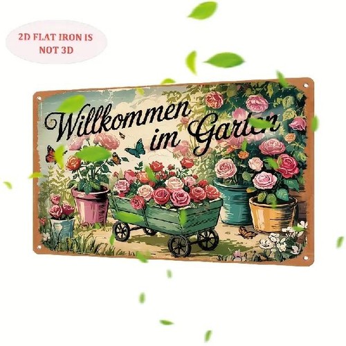 Blechschild willkommen - blechschild, im