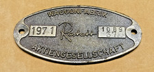 Orginal Waggonschild Waggonfabrik Rastatt Aktiengesellschaft - 1971 - Eisenguss