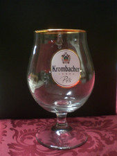 Krombacher Bier Glas 0,4 L Schwenker Goldrand Tulpe Pokal